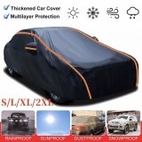 PEVA Cotton Lined Car Cover Heavy Duty Waterproof Rain Snow UV Protection Cover+