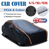S L XL XXL Heavy Duty Waterproof Car Cover Rain Snow UV Full Protection Outdoor