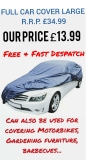 SAKURA FULL CAR COVER PROTECTOR prevent damage LARGE 483x178x120cmR.R.P. £34.99