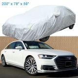 208″ For Audi A8 L A7 Full Car Cover Waterproof Outdoor Snow Sun Dust Protection
