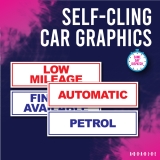 Car sales self cling  window screen stickers displays slogans pack of 50