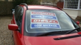 Car sales self cling  window screen stickers displays and slogans