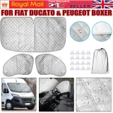For FIAT DUCATO & PEUGEOT BOXER CAB SET INTERNAL THERMAL BLINDS WINDSCREEN COVER