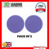 3D Car Care 3.5″ Light Purple Cutting Polishing Foam Pad 2 Pack For 3″ Backing