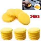 24PCS Care Waxing Polish Wax Foam Sponge Applicator Pads For Clean Cars Vehicle