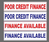 Car sales self cling window screen stickers displays and slogans x10 600x130mm .
