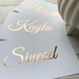 1,5,10 Personalised Vinyl Name Stickers Decal Label Water Bottle Wedding 1″