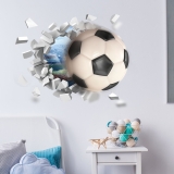 Large 3D Football ball wall stickers wallpaper bedroom child Decal sport kids