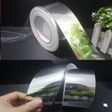 50mm Wide Adhesive Car Glossy Silver Mirror Chrome Vinyl Tape Wrap Sticker – CB