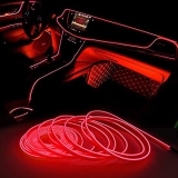 Red LED Interior Car Auto Decor Atmosphere Strip Wire Light Lamp Accessories 5M