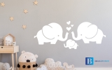 Elephants Love Hearts Cool Nursery/Baby’s Room Children’s Wall Art Decal Sticker
