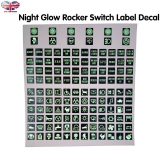Luminous Sticker Car Interior Panel Button Rocker Switch Label Decal Accessories