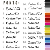 Custom Personalised Name Vinyl Sticker with Fancy Font Custom Text for Sentence