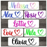 PERSONALISED VINYL NAME STICKER DECAL LABEL LUNCHBOX WATER BOTTLE SCHOOL WEDDING