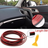 5M Red Universal Red Edge Gap Line Car Interior Accessories Molding Garnish UK
