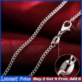 Genuine 925 Sterling Silver Curb Chain Necklace Lobster Clasp 16″-30″ Gifts