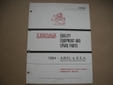 1964 Ariel &BSA Motorcycle 10 page Lucas Equipment/Parts List