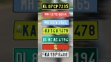 Meaning Of Different Colors Of Number Plates On Vehicles In India #shorts