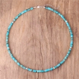 Bohemian Imperial Jasper and Silver or Gold Bead Choker Necklace