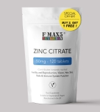 Zinc Citrate 50mg X 120 Tablets sexual health, acne, immune, skin, hair & vision