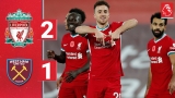 Highlights: LFC 2-1 West Ham | Salah and Jota win it at Anfield