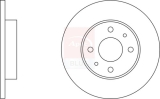 2x Brake Discs Pair Solid fits FIAT 500 312 9 1.2 1.4 2007 on 240mm Set Quality