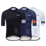 Men Cycling Jersey Classic Black Tops Short Sleeve Shirt Summer Bicycle Wear