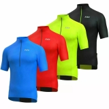 Mens Cycling Jersey Half Sleeve Biking Top Breathable Fabric HiViz Biking Top