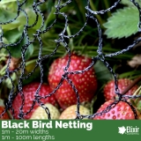 Black Bird Netting | 1m 2m 4m 6m 8m 10m 12m 14m & 20m Widths | Garden Pond mesh