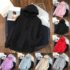 VV830 WOMENS ADIDAS BLACK DRAWSTRING SWEATSHIRT HOODIE UK S 8 EU 36