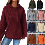 Women Hoodies Long Sleeve Hooded Sweatshirts Sport Thermal Drawstring Ladies Top