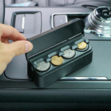 Car Interior Coin Case Organizer Storage Mini Box Plastic Holder Car Accessories