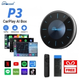 Ottocast P3 Android 12 AIBox HDMI Output Wireless CarPlay Adapter YT+TK w/Remote