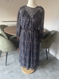 Matalan Navy Floral Long Length Long Sleeve Dress Size 14