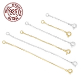 Genuine 925 Sterling Silver Lobster Chain Extender Necklace/Bracelet Extension