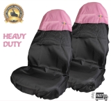 2x Front Car Seat Covers Waterproof Pink Top Fits Peugeot 307 cc 307 sw