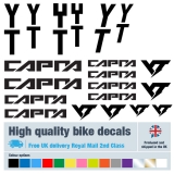 YT Capra bike decals labels with free bike protection (33 pack) – 20 colours