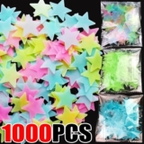 100 Glow In The Dark Stars Stickers Baby Kids Nursery Bed Room Wall Ceiling UK
