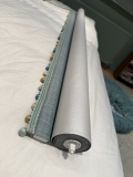 Blinds2go Thermal Luxe Dimout Teal & Spring Roller Blind – Hardly Used. £182 New