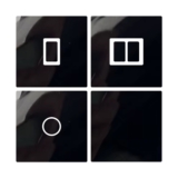 Black Chrome Vinyl UK Light Switch Stickers for Living Room, Bedroom, Kitchen