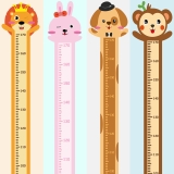 Removable Animals Height Chart Measure Wall Sticker Decal For Kid Baby Room Gift