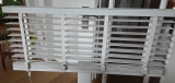 White Venetian Window Blind 50mm Faux Wood Grain Slats.  available.