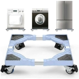Wisfor Adjustable Fridge Washing Machine Dolly Cart Mobile Base w/Locking Wheels