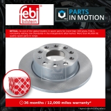 2x Brake Discs Pair Solid Rear 255mm 23240 Febi Set 1K0615601AB 1K0615601K New