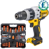 Dewalt DCD996 18V Brushless Combi Drill With 63 pcs Multipurpose Accessories Set