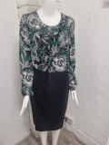 BNWT Matalan Payaya Collection Green & Black Long Sleeve Dress RRP £15