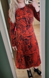 Red Dresses Axis woman girls midi size 8