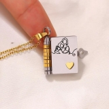 Granddaughter Chapter Book Necklace,For Granddaughter with 6 Page of Information
