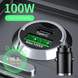 100W USB Car Phone Charger Type C QC3.0 Car Interior Fast Charging Accessories