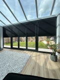 2 x Blinds2Go BiFold ClickFIT DuoShade Pleated Blind Charcoal 100 x 197cm